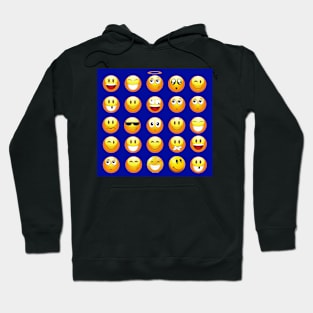 dark blue emoji Hoodie